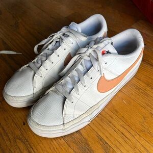 Nike Legacy Court Sneakers white and orange